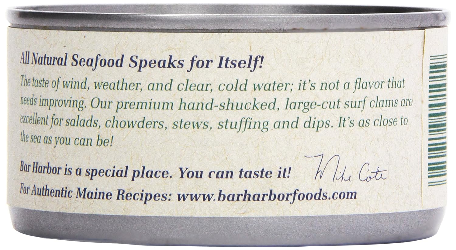 Bar Harbor Large Cut Canned Chopped Surf Clams in Clam Juice, 6.5 oz. : Everything Else