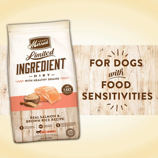Merrick Limited Ingredient Diet Grain Free Dry Dog Food, Premium And Healthy Kibble, Salmon And Sweet Potato - 22.0 Lb. Bag