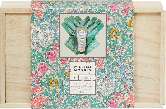 William Morris At Home Gardening Golden Lily Glove Set | Adjustable, Lightweight Gloves | Enriched Scented Hand Cream | Perfect Gardener'S Gift, One Size (Fg2551)