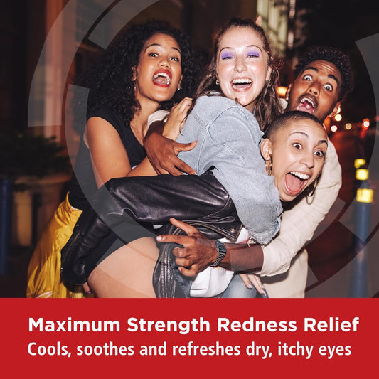 Rohto Maximum Strength Eye Drops, Redness Relief For Itchy Eye, Dry Eye Relief, And Irritated Eyes, Pack Of 1