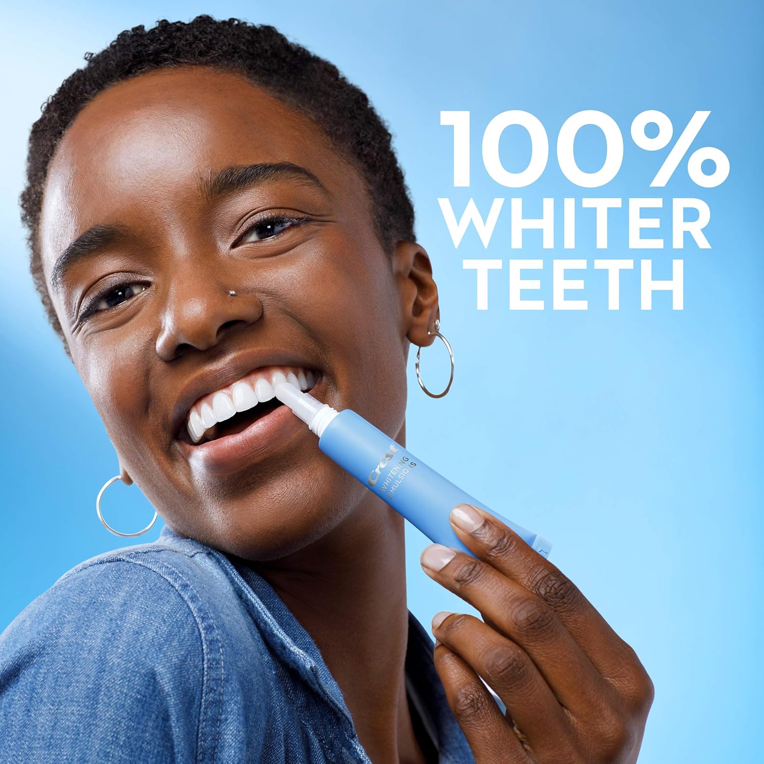 Crest Whitening Emulsions On-The-Go Leave-On Teeth Whitening Gel Pen, 0.35 Oz (10 G) : Health & Household