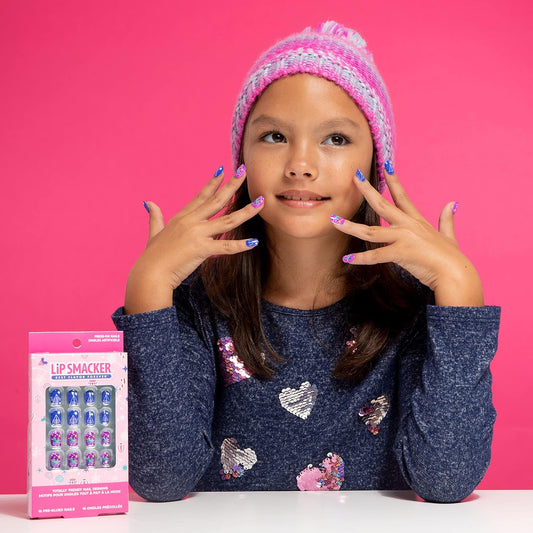 Lip Smacker Original & Best Holiday Press On Nails Stocking Christmas Gifts For Girls Kids
