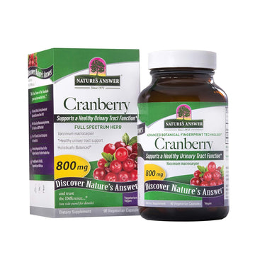 Nature'S Answer Cranberry Fruit Vegetarian Capsules, 90-Count | Promotes Urinary Tract Support | Healthy Bladder Function | Natural Detoxifier