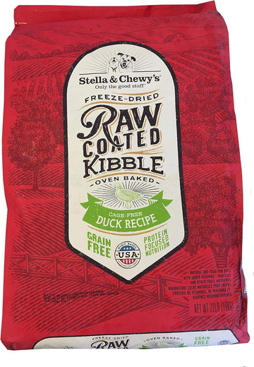 Stella And Chewy Freeze Dried Raw Coated Kibble Grain Free Cage Free Duck Recipe Dog Food 22 Lbs