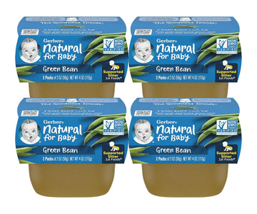 Gerber Natural For Baby 1St Foods Baby Food Tubs,Non-Gmo Pureed Baby Food For Supported Sitters, Made With Natural Vegetables 2 Count (Pack Of 4)