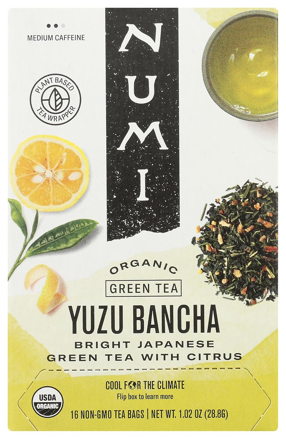 Numi Organic Yuzu Green Tea, 16 Ct