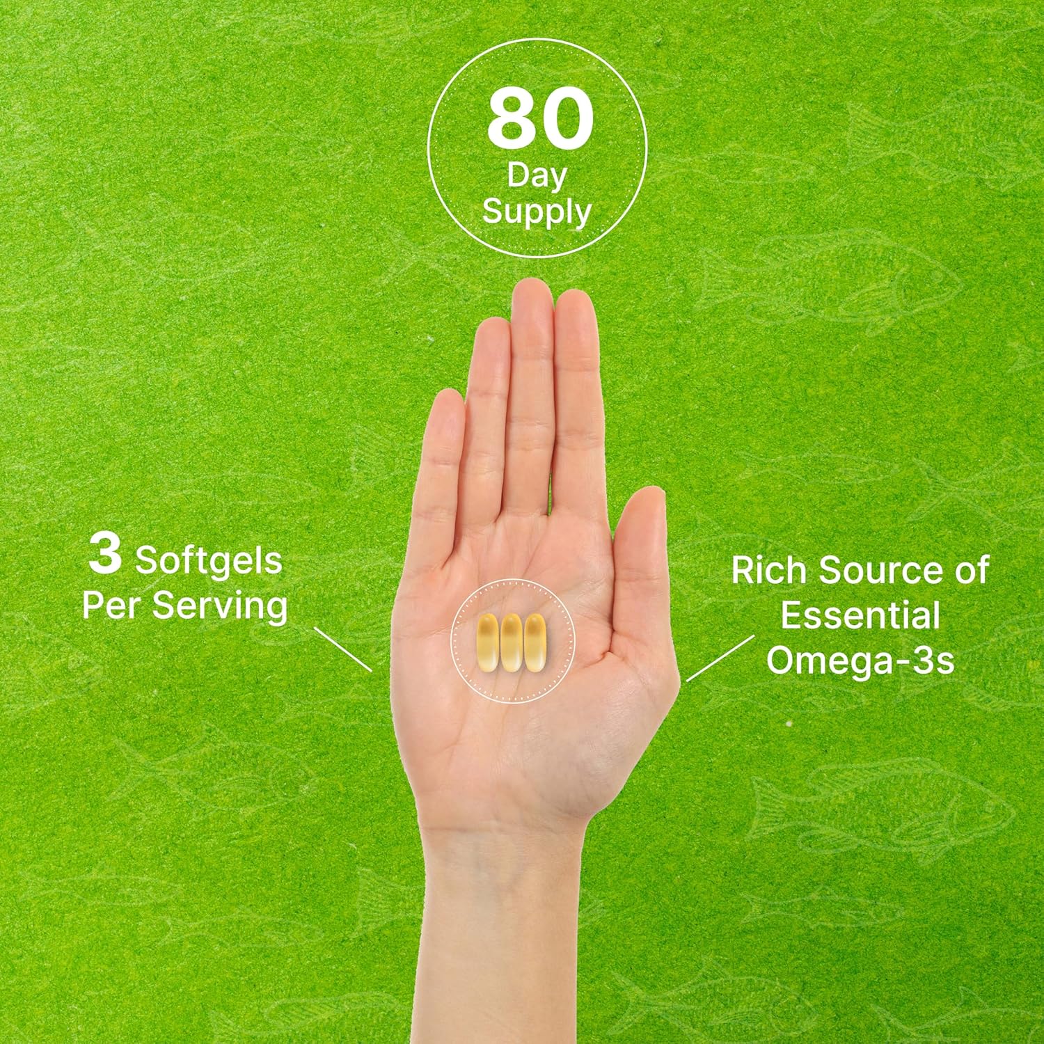 DEAL SUPPLEMENT Omega 3 Fish Oil Supplements, 3,000mg Per Serving, 240 Softgels – EPA 1,200mg + DHA 900mg – Burpless Pills, Lemon Flavored, Wild Caught – Brain & Heart Support – Mercury Free, Non-GMO : Health & Household