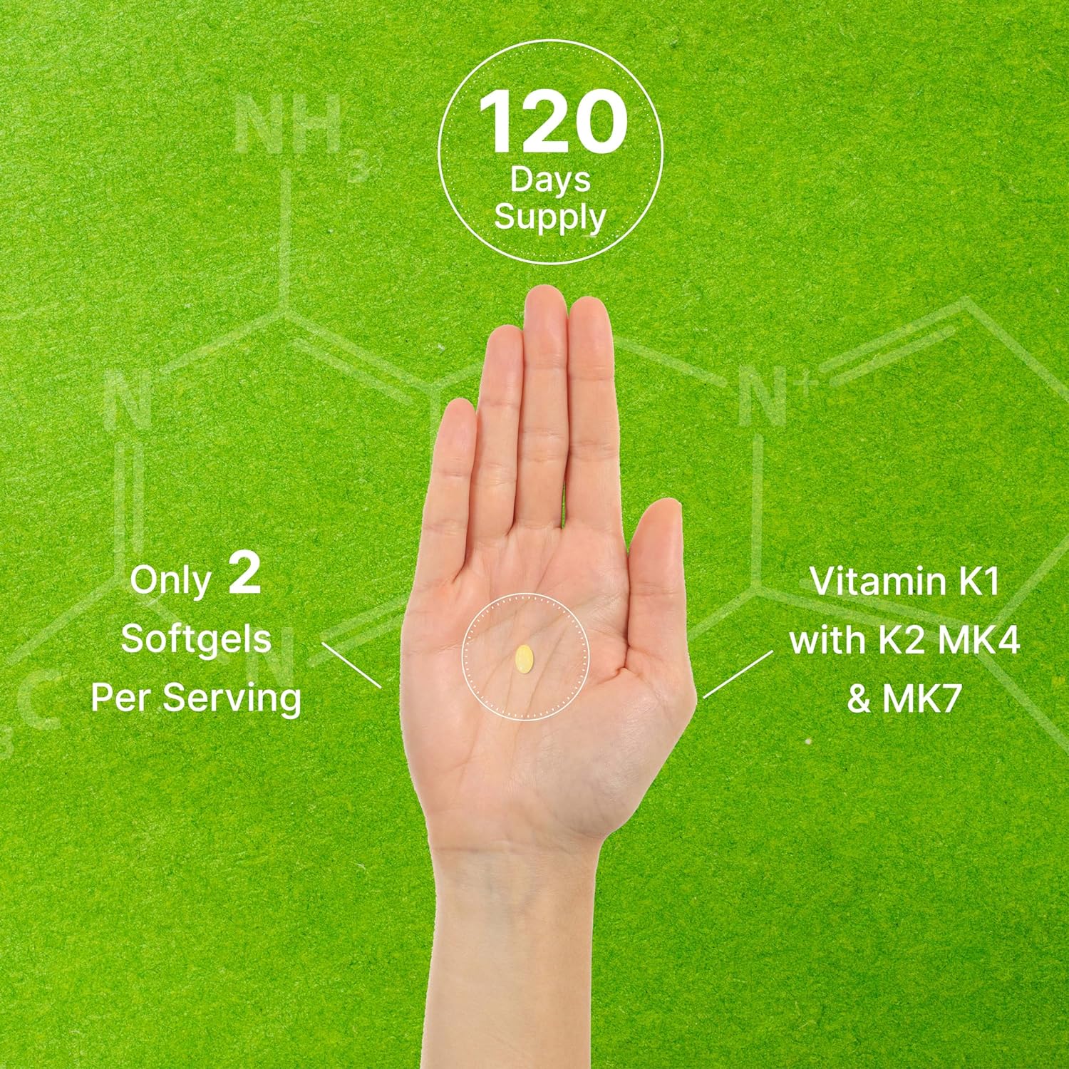 DEAL SUPPLEMENT Premium K Complete - High Potency Vitamin K1, K2 MK-7 & MK-4 Complex, 240 Coconut Oil Infused Softgels - Full Spectrum Triple Vitamin K, Optimal Bone & Heart Health Support : Health & Household