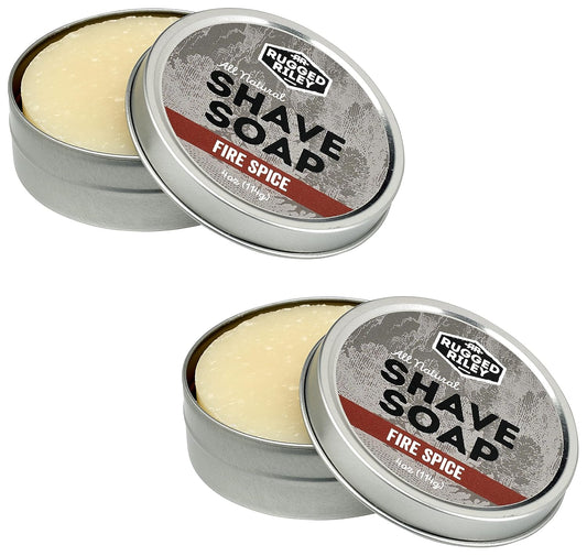 Rugged Riley All Natural Men'S Fire Spice Shave Bar Soap Made With Pure Essential Oils (Bay Rum, Cinnamon And Sweet Orange) 4Oz Bar 2Pk By Fabulous Frannie : Beauty & Personal Care