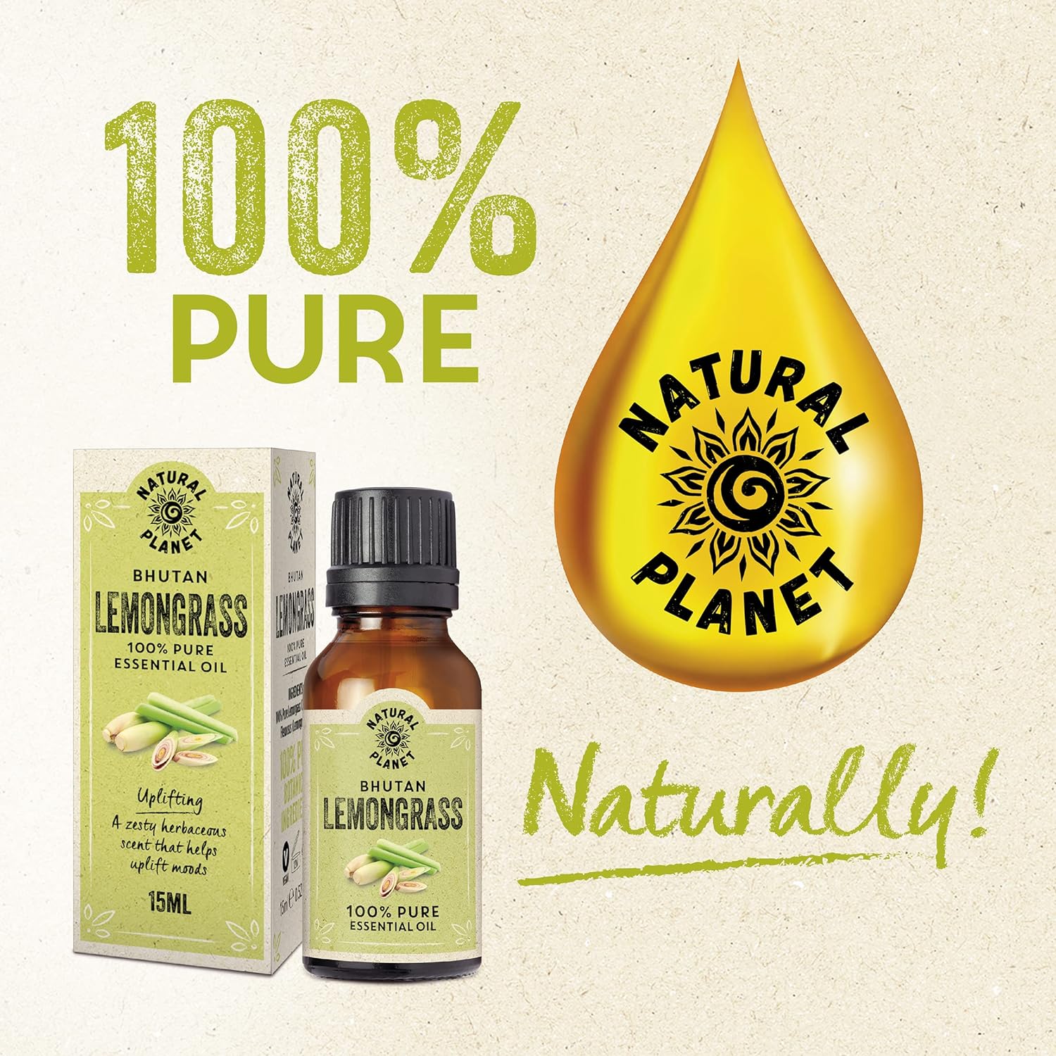 Natural Planet Lemongrass Essential Oil 15ML Natural 100% Pure & Undiluted Therapeutic Grade Pure, Cruelty Free : Amazon.co.uk: Health & Personal Care