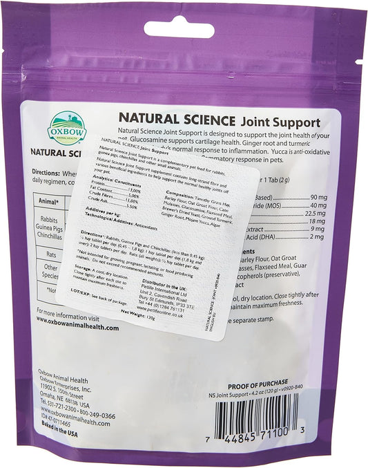 Oxbow Natural Science Joint Support - Joint, Cartilage, Anti-Inflammatory Support for Animals, 4.2 oz