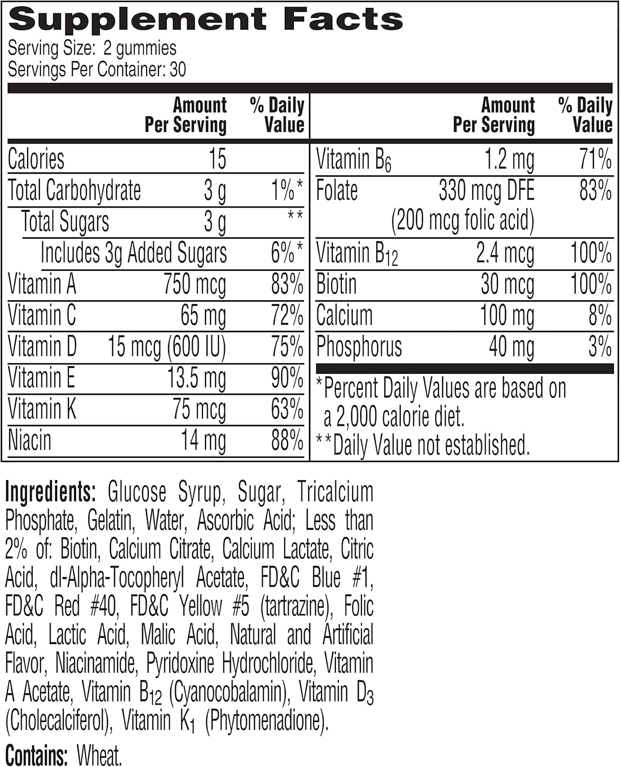 One A Day Teen for Her Multivitamin Gummies, Gummy Multivitamins with Vitamin A, C, D, E and Zinc for Immune Health Support, Physical Energy & more, 60 Count : Health & Household