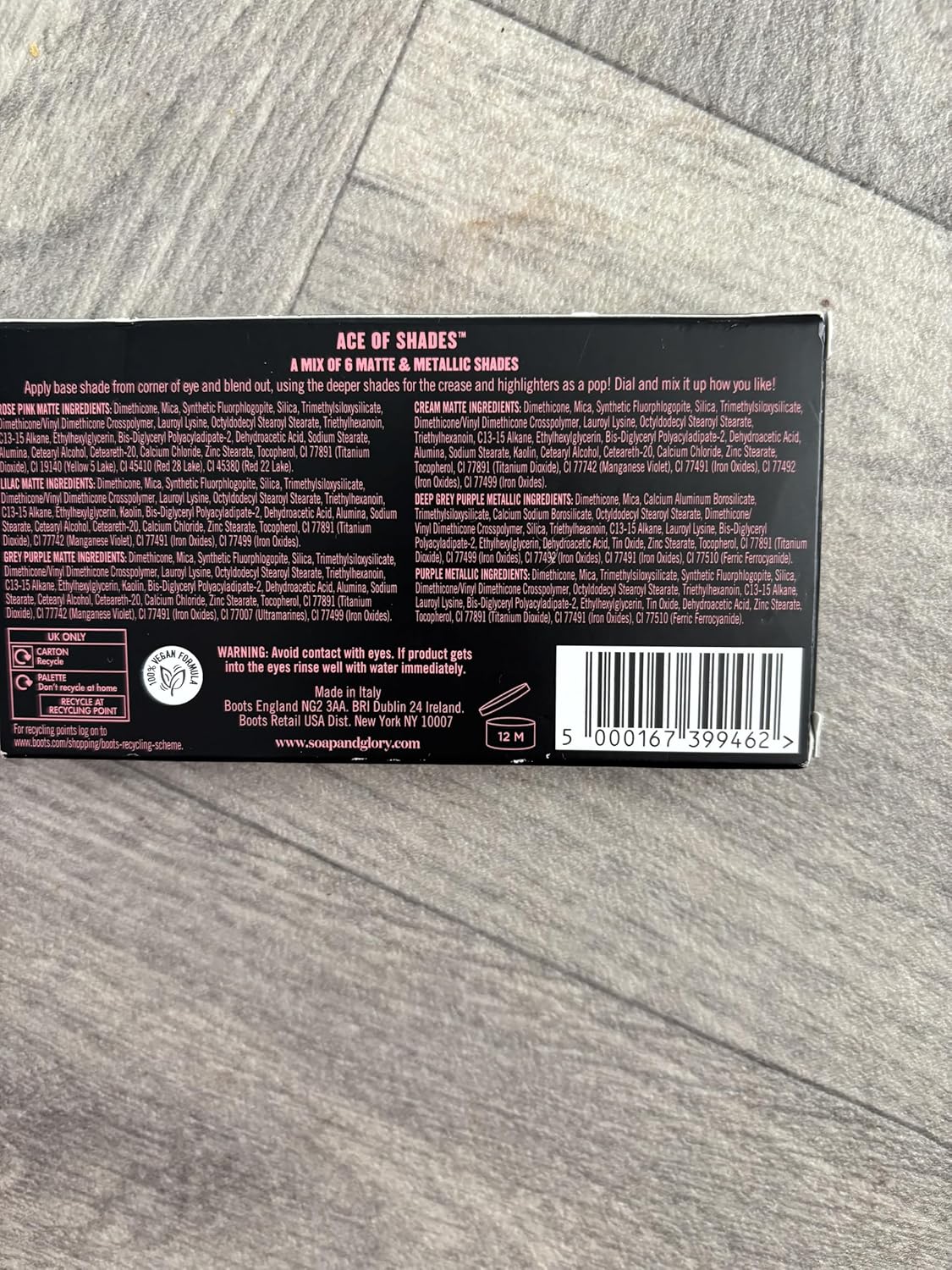 Soap And Glory Ace Of Shades Eyeshadow Palette, Matte And Metallic Finishes