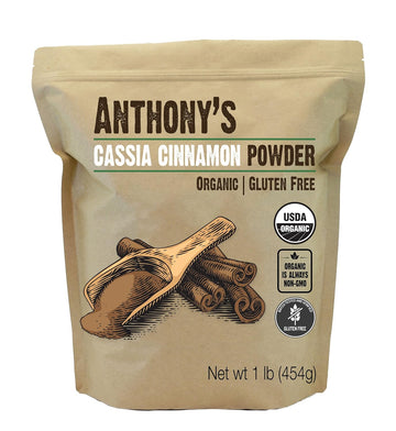 Anthony'S Organic Cassia Cinnamon Powder, 1 Lb, Ground, Gluten Free, Non Gmo, Non Irradiated, Keto Friendly