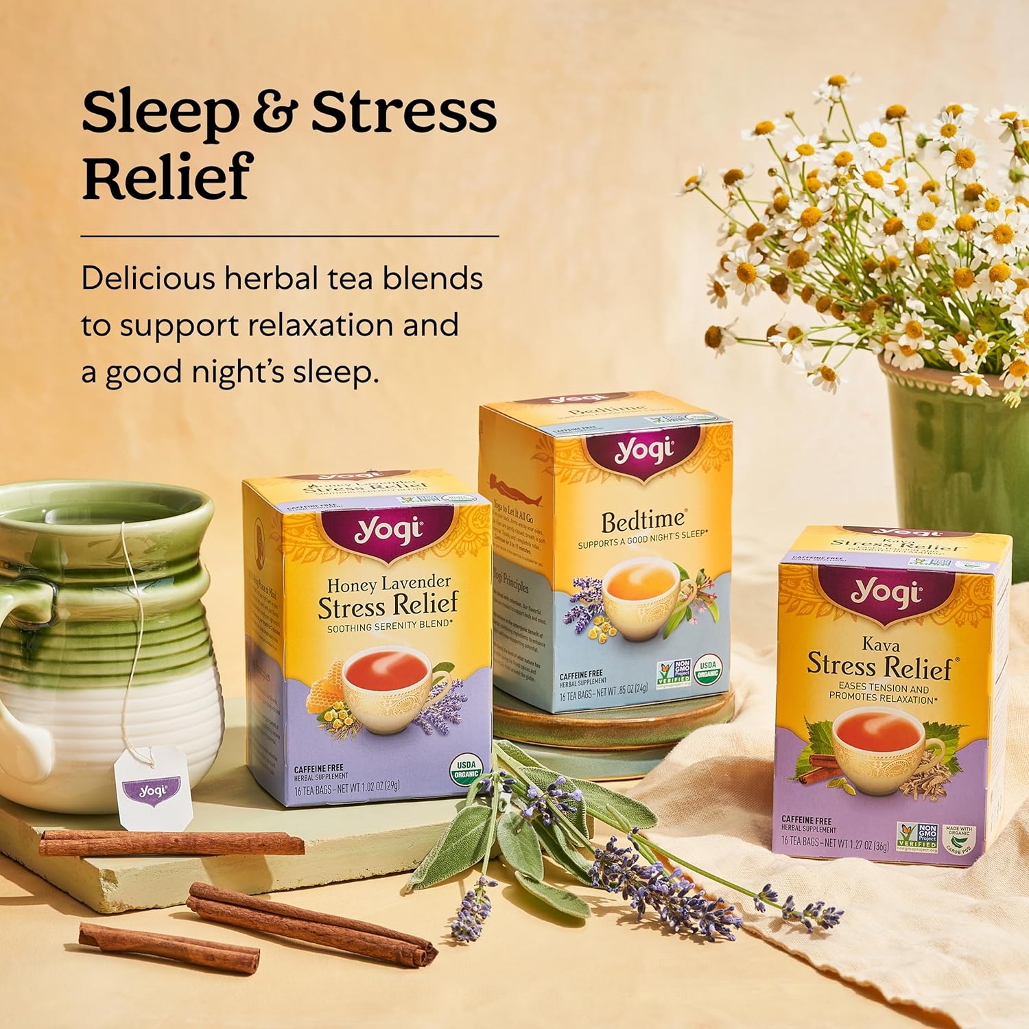 Yogi Tea - Bedtime (6 Pack) - Supports A Good Night’S Sleep - Tea With Passionflower, Chamomile, Valerian Root, And Lavender - 96 Organic Herbal Tea Bags