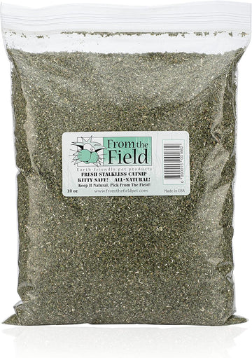 From the Field Catnip for Cats – All Natural Cat Nip, Finely Ground without Stalks or Stems, Resealable – Fresh, Potent and Grown in the USA Promotes Cat Exercise, Play and Engagement [Size Variation]