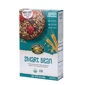 Nature's Path Organic Smart Bran Cereal, 10.6 Ounce (Pack of 6), Non-GMO, 17g Fiber, 4g Protein