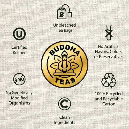 Buddha Teas Organic Yerba Mate Tea - Ou Kosher, Usda Organic, Ccof Organic, 18 Bleach-Free Tea Bag