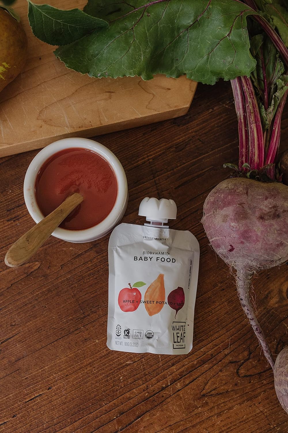 White Leaf Provisions Organic Apple + Sweet Potato + Beet Baby Food, 6 Months & Older, Non Gmo, 90 Grams (Pack Of 6)
