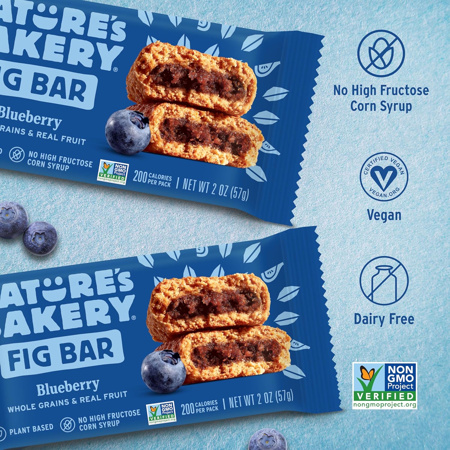 Nature'S Bakery Blueberry Fig Bars, 2 Oz, 6 Ct
