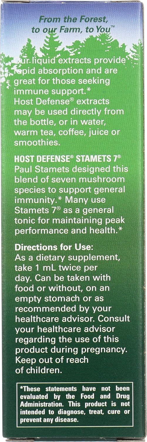Host Defense Organic Stamets 7 Extract, 2 FZ