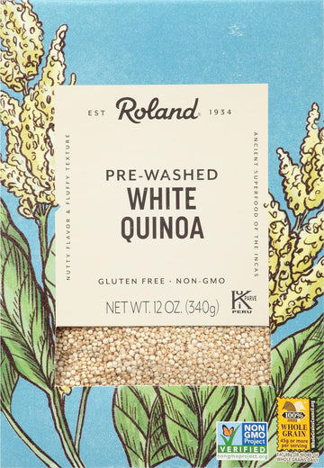 Roland Foods White Quinoa, Pre-washed, Specialty Imported Food, 12-Ounce