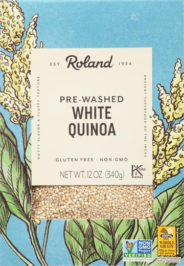 Roland Foods White Quinoa, Pre-Washed, Specialty Imported Food, 12-Ounce