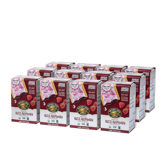 Nature’s Path Frosted Razzi Raspberry Toaster Pastries, Healthy, Organic, 11-Ounce Box (Pack of 12), Made From Real Raspberries