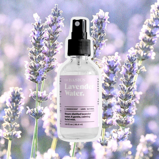 S.W. Basics Lavender Water Facial Mist, Hydrating And Toning Face Spray, Organic And Cruelty Free, 1.8 Fl Oz