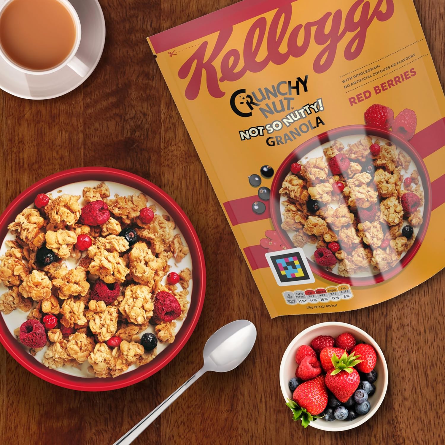 Kellogg's Crunchy Nut Red Berries Breakfast Granola 380g : Amazon.co.uk: Grocery