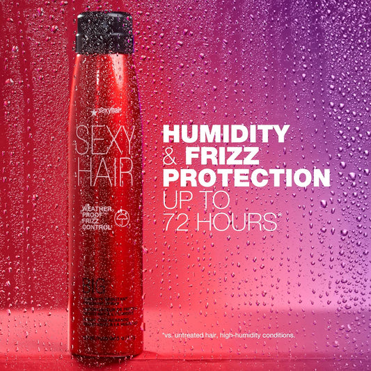 Sexyhair Big Weather Proof Frizz Control Finishing Spray, 5 Oz | Lightweight | Up To 72 Hour Humidity & Flyaways Resistance | Flexible & Adjustable Hold