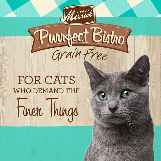 Merrick Purrfect Bistro Grain Free Natural Dry Cat Food For Adult Cats, Real Salmon And Sweet Potato Recipe - 12 Lb. Bag