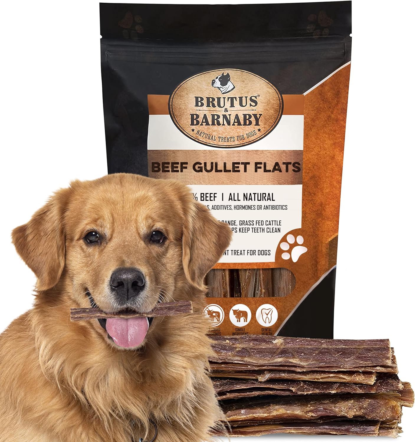 Beef Jerky For Dogs, All Natural Single Ingredient Beef Esophagus Chews, Healthy Beef Flat Gullet Strips, Naturally Occurring Glucosamine & Chondroitin Helps Joint Function, Great For Any Dog Size