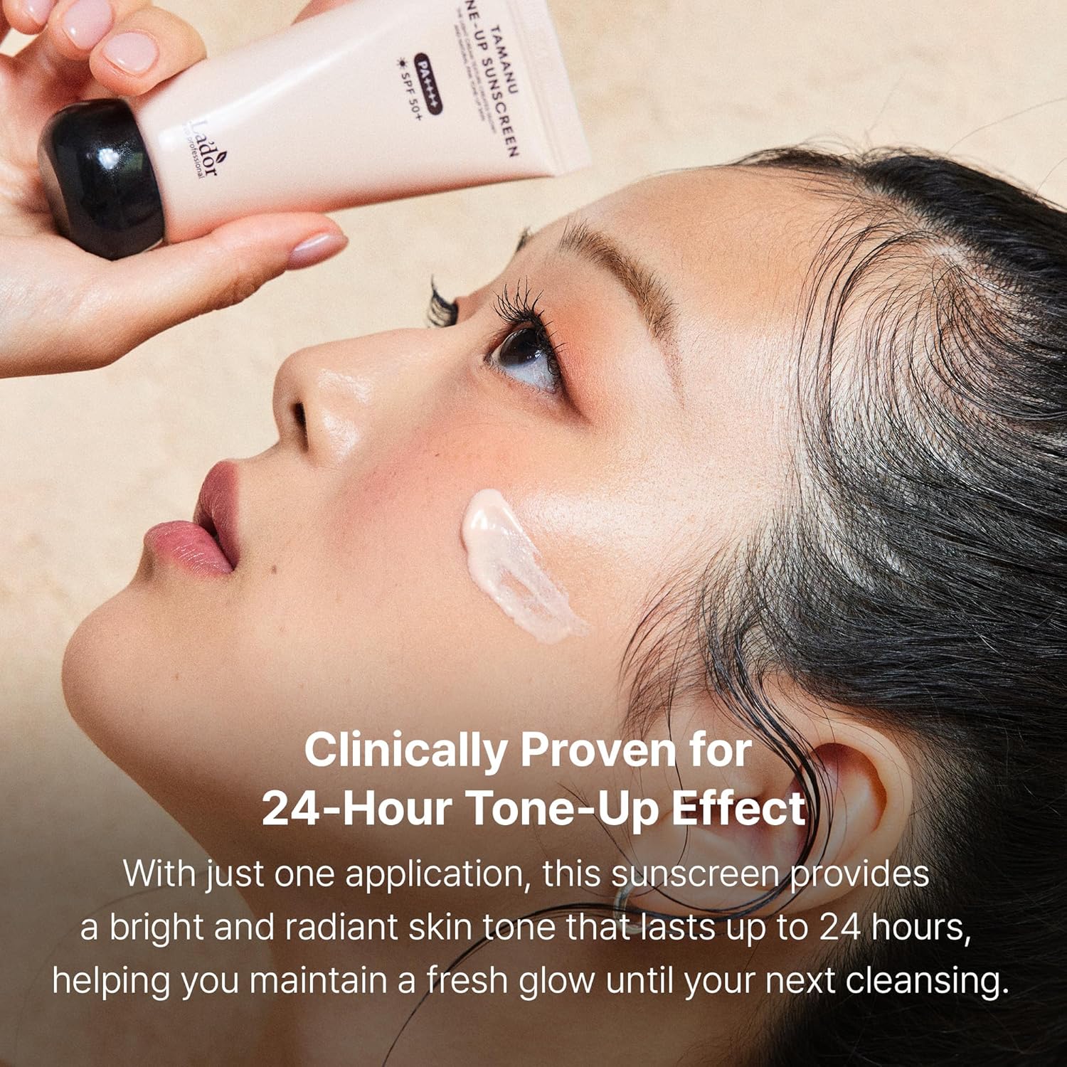 La'Dor Tamanu Daily Sheer Glow Tinted Tone-Up Face Sunscreen Moisturizer Uv Protector Hydrating Non-Greasy Makeup Primer Spf 50+ Pa++++ Sun Protection Korean Skincare : Beauty & Personal Care