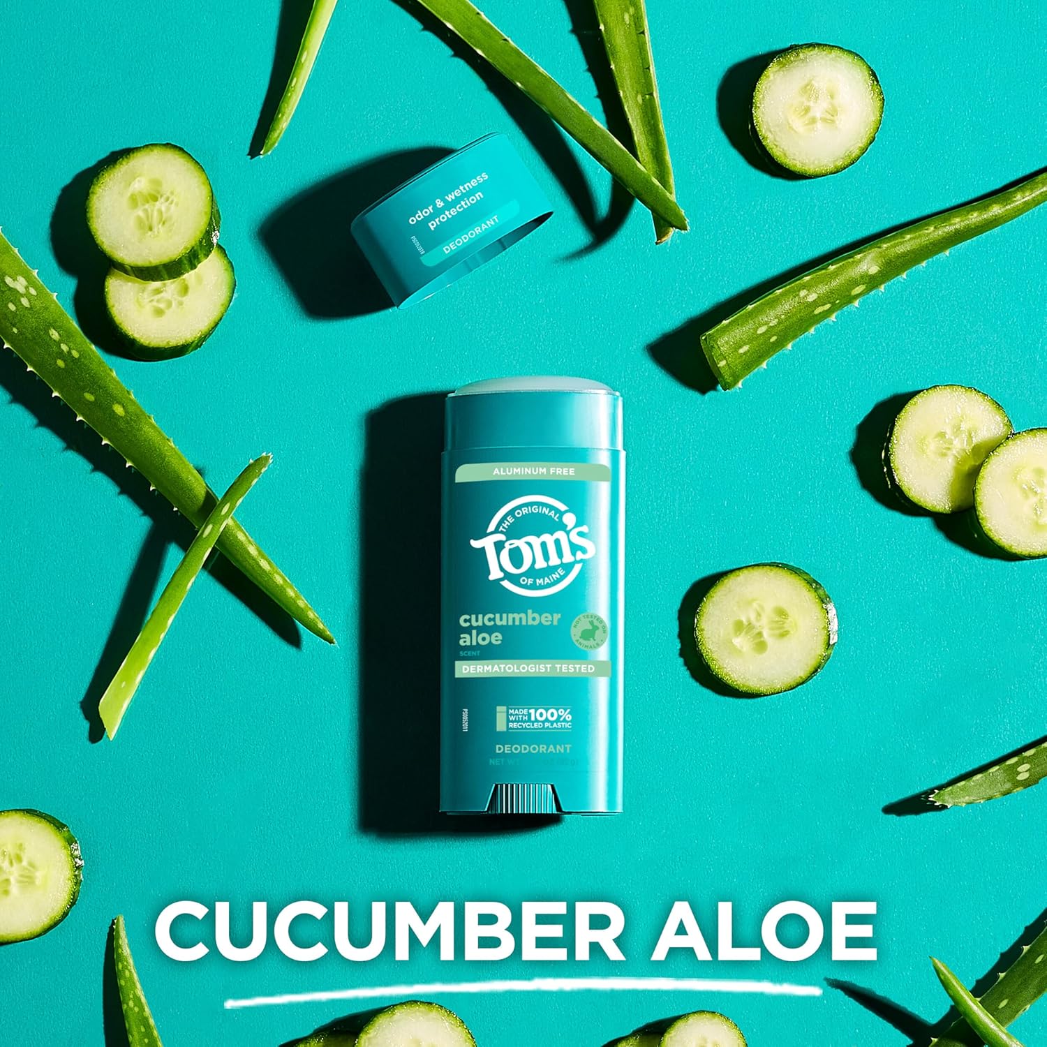 Tom’s of Maine Cucumber Aloe Natural Deodorant for Women and Men, Aluminum Free, 3.25 oz : Beauty & Personal Care