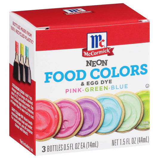 McCormick Neon Assorted Food Colors & Egg Dye, 1.5 fl oz (Pack of 8)