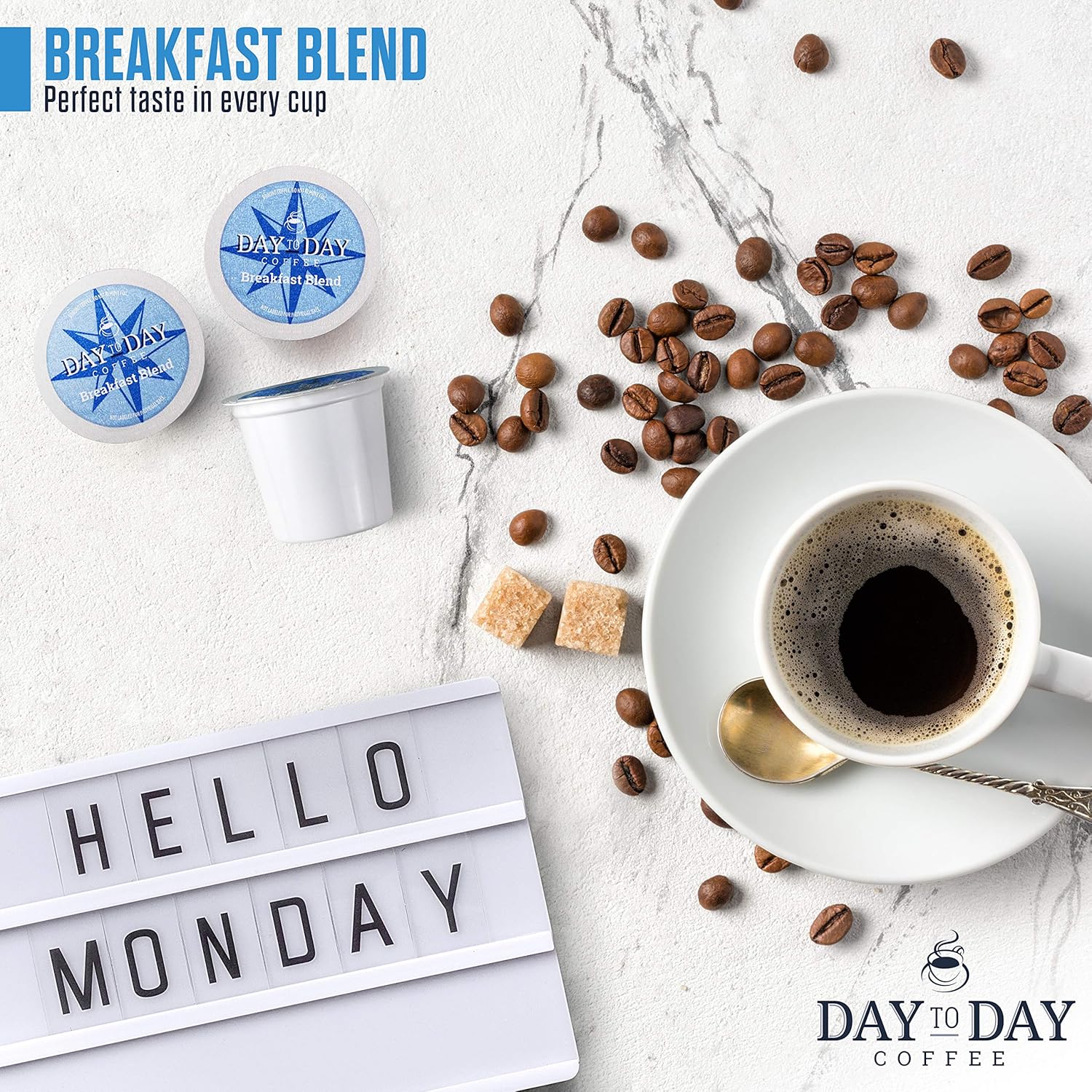 Day To Day 200-Count Breakfast Blend Medium Roast Single Serve Coffee Pods For K-Cup Keurig Brewer