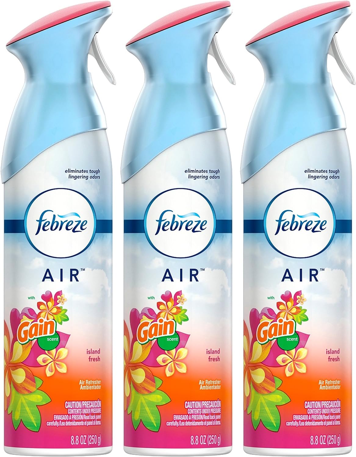 Febreze Air Freshener Spray - Gain Island Fresh - Net Wt. 8.8 OZ (250 g) Per Bottle - Pack of 3 Bottles