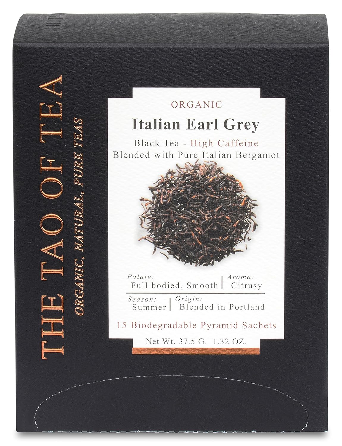 The Tao Of Tea, Italian Earl Grey, Pyramid Sachets, 15 Sachet Box