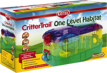 Kaytee Crittertrail One Level Habitat For Pet Gerbils, Hamsters Or Mice