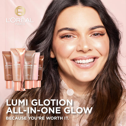 L'Oreal Paris Makeup True Match Lumi Glotion, Natural Glow Enhancer, Illuminator Highlighter, Bronzing Drops For A Sun-Kissed Glow, 901 Fair