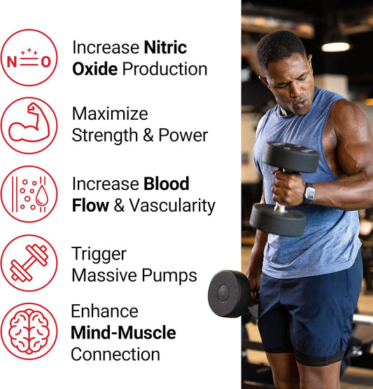 Force Factor Volcano Extreme Pre Workout Nitric Oxide Booster Supplement For Men With Creatine, L-Citrulline,And Huperzine A For Better Muscle Pumps, Strength, Focus, Workout Performance, 90 Tablets