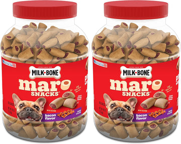 Milk-Bone Marosnacks Dog Treats, Bacon, 40 Ounce (Pack Of 2) With Real Bone Marrow And Calcium