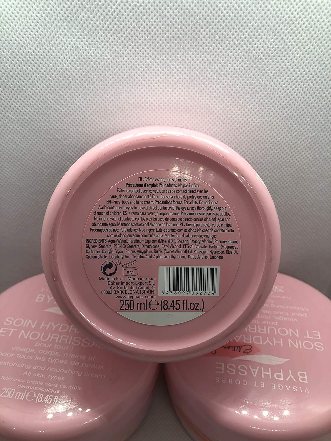 Byphasse Crema Hidratante Y Nutritiva 250Ml 250 Ml