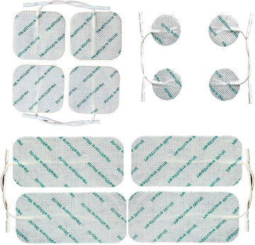 Set Of 12 Mixed Tens Replacement Pads – Universal Fit For Tpn, Neurotrac, Tenscare, Lloyds, And Most Tens Machines