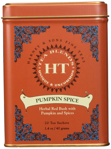 Harney & Sons Pumpkin Spice Rooibos Tea 20 Ct Sachet Tin