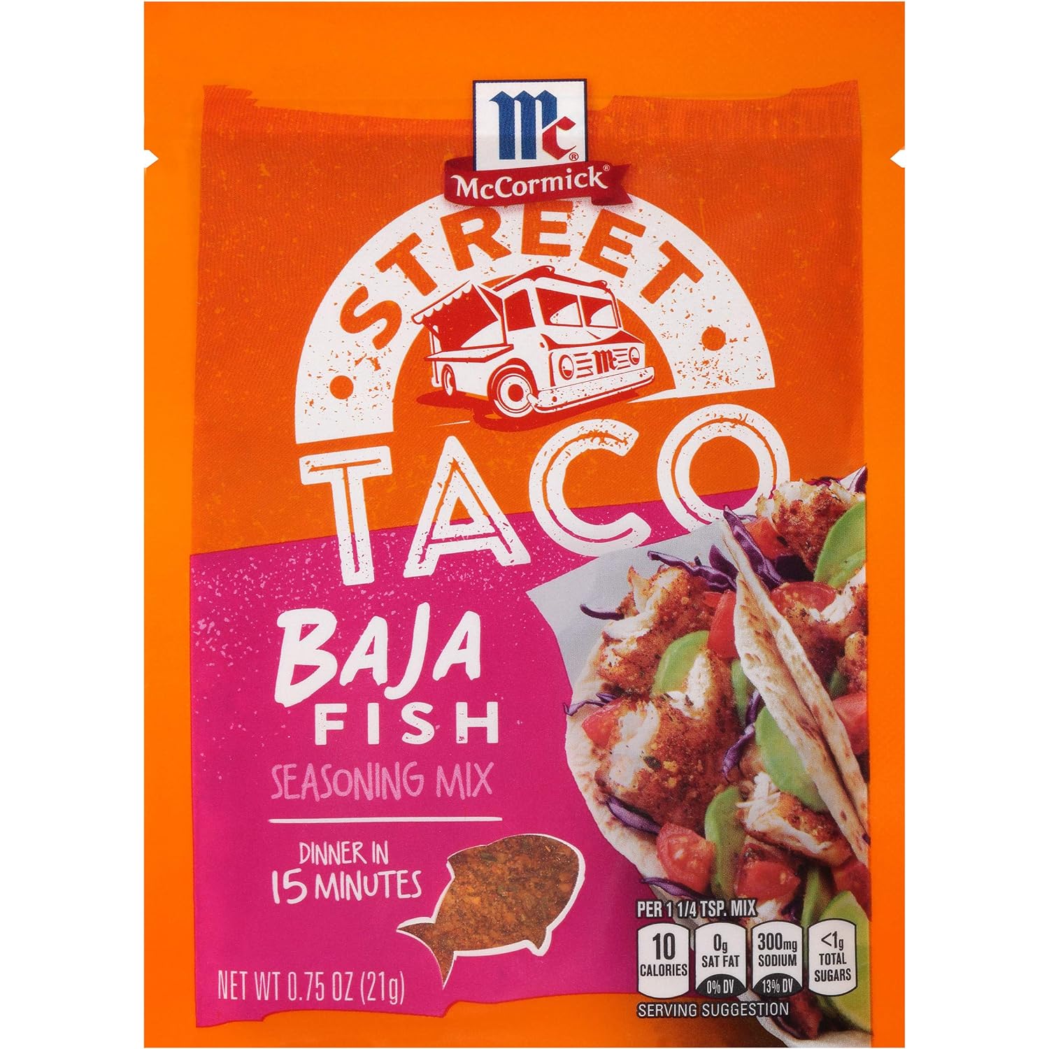 McCormick Street Taco Baja Fish Seasoning Mix, 0.75 oz (Pack of 12)