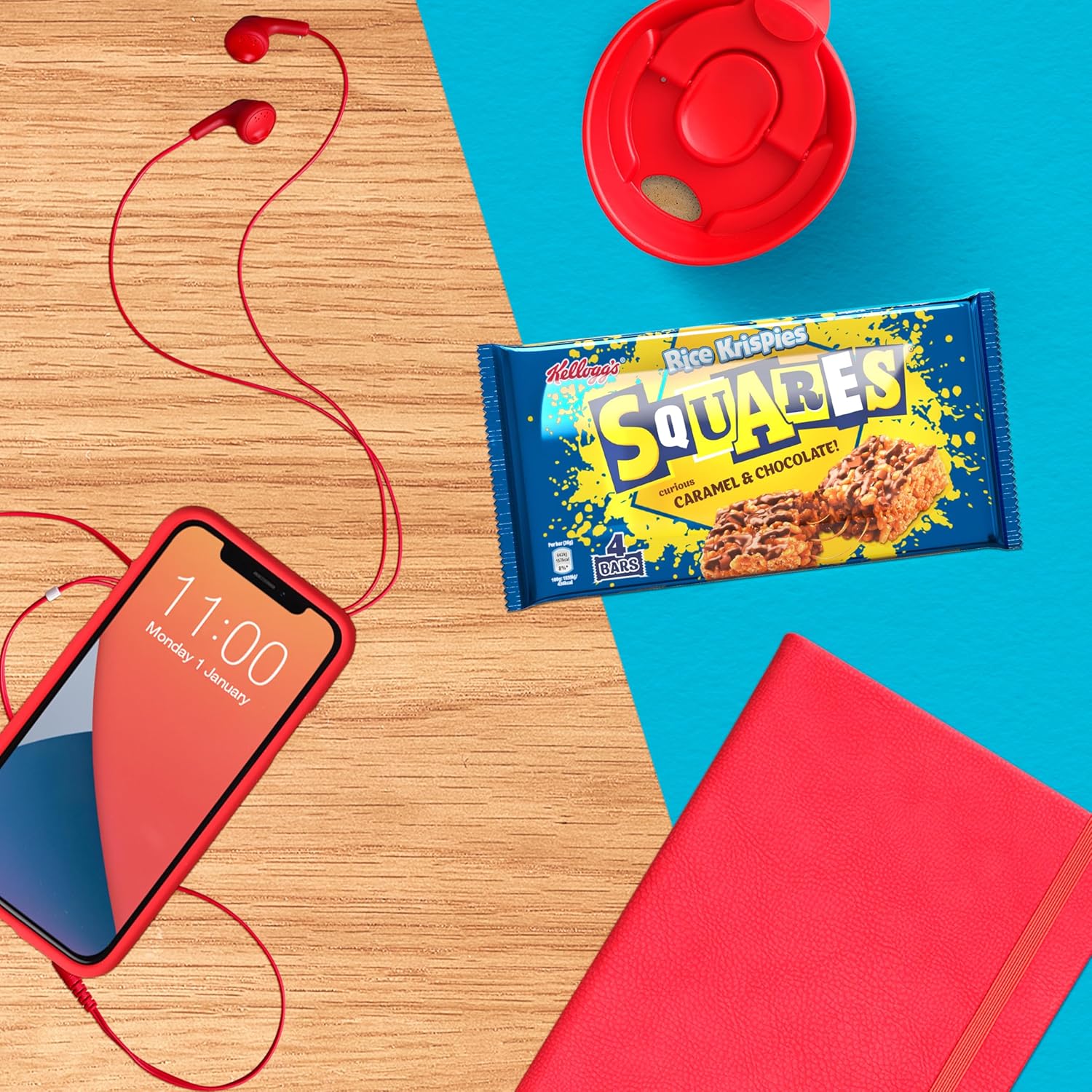 Kellogg's Rice Krispies Squares Chocolate Caramel Snack Bars Box, 4 x 36g : Amazon.co.uk: Grocery