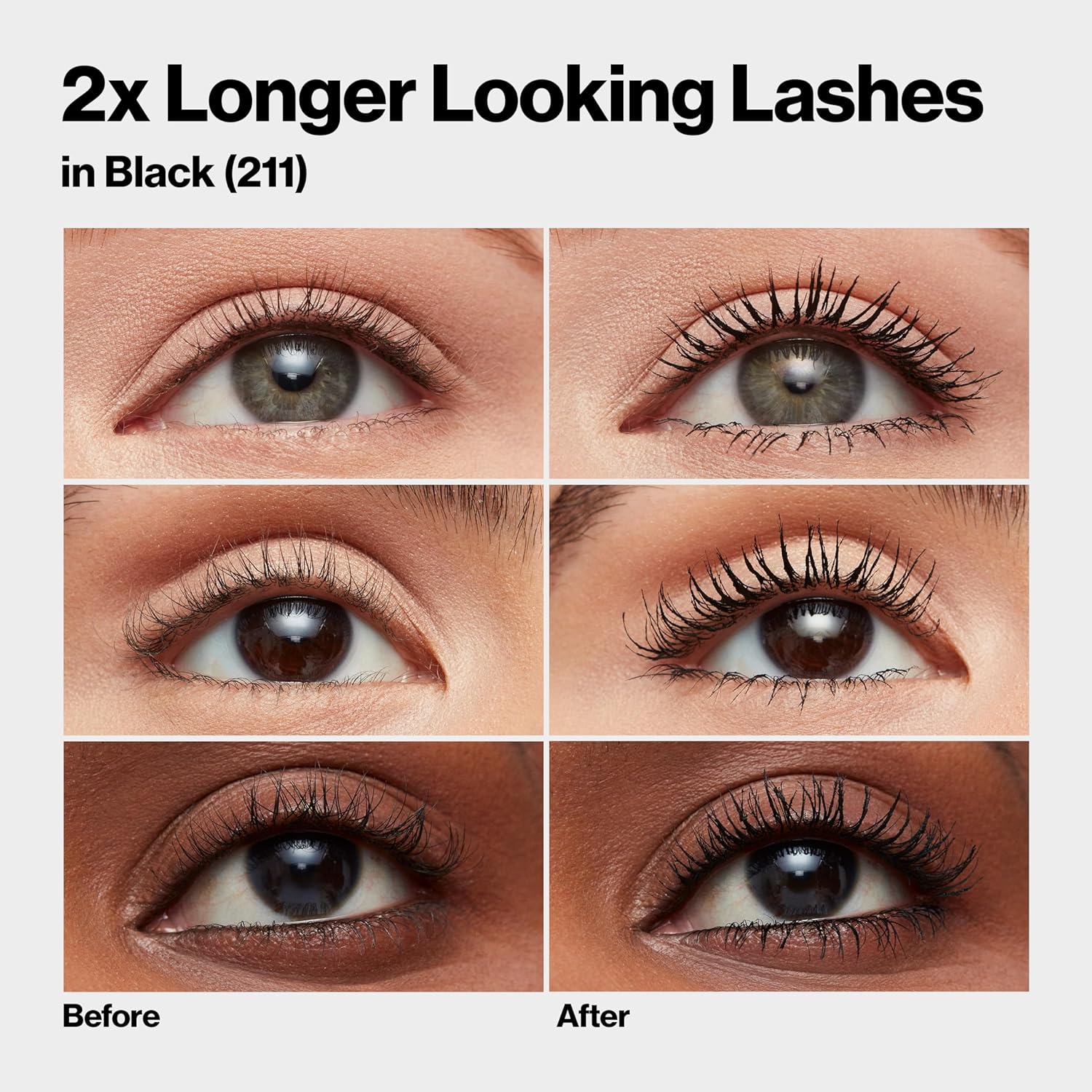 Revlon ColorStay Xtensionnaire Lengthening Mascara, Lash Serum and Mascara In One, With Tapered Brush for 2X Longer Looking Lashes, Infused with Pro Vitamin B5, Smudge-proof, 201 Blackest Black : Beauty & Personal Care