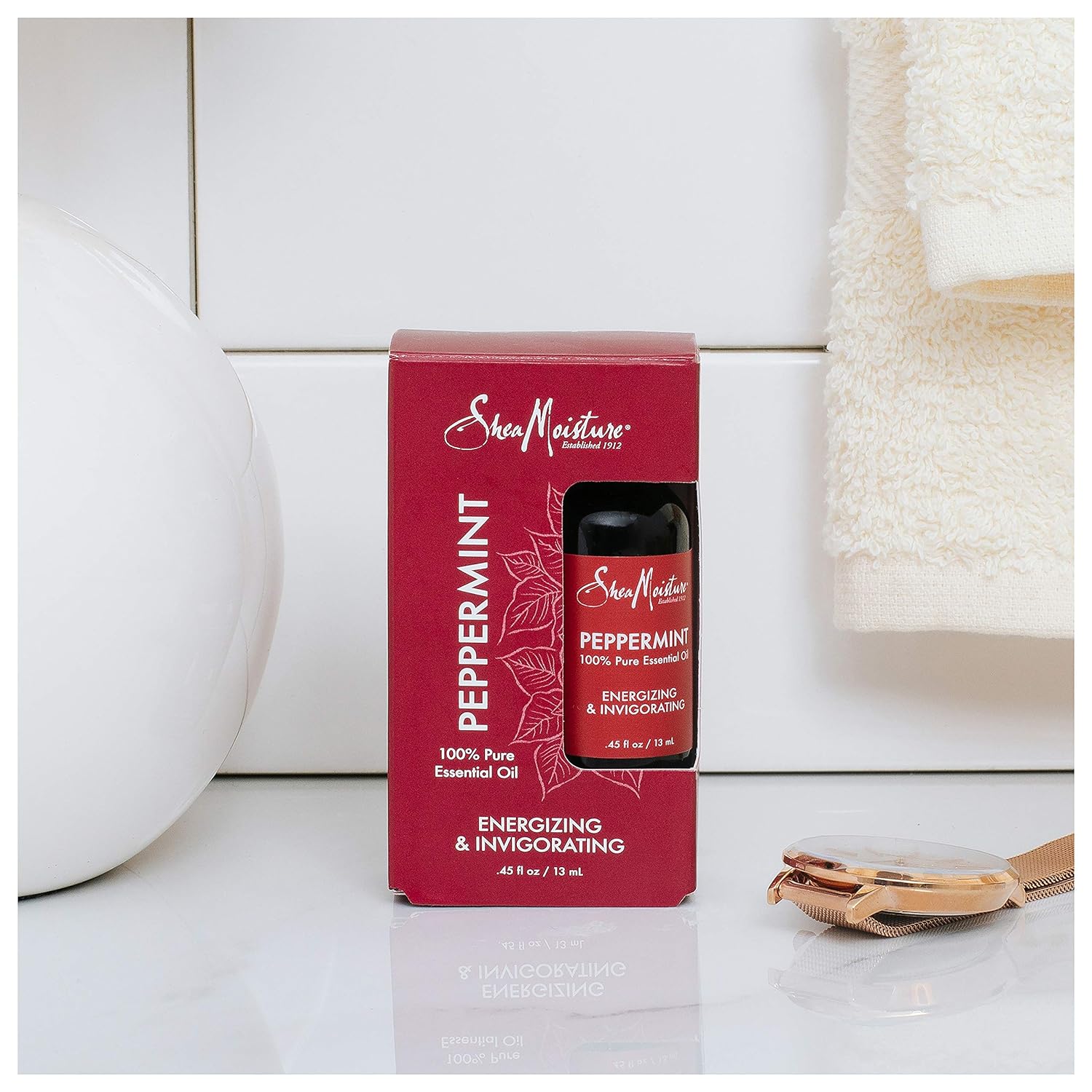 Sheamoisture 100% Pure Essential Oil to Uplift and Energize Peppermint Body Oil Sulfate Free and Paraben Free 0.45 oz : Beauty & Personal Care